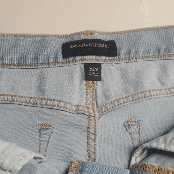 Banana Republic Blue Jean Shorts Distressed Cut-Offs - Picture 2 of 5